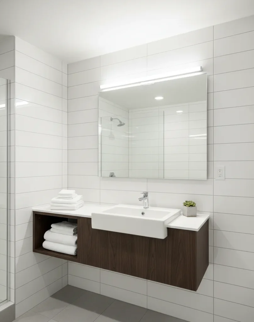 Clean apartment bathroom after professional cleaning in Orlando FL
